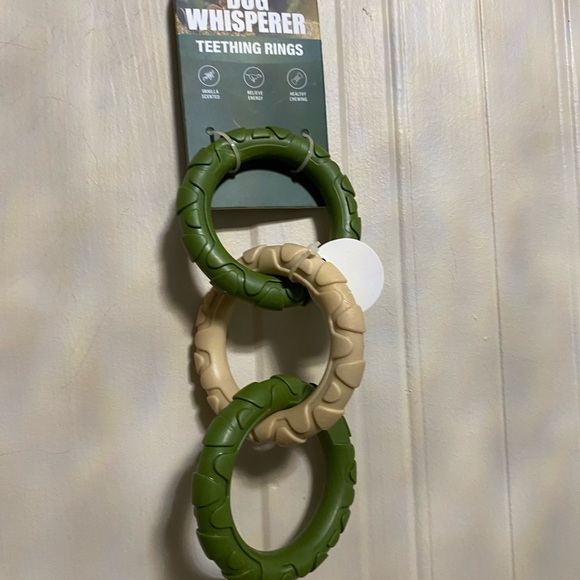 Dog Whisperer Teething Rings Vanilla Scented Yellow, Green & Beige NEW!!! - Picture 3 of 6